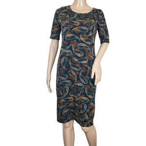 LulaRoe Julia Paisley Floral Knee Length Sheath Pencil Dress